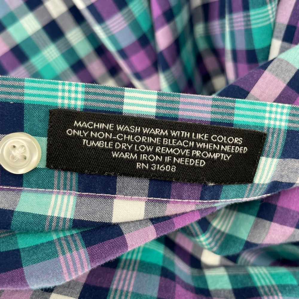 Jos A Bank Classic Collection Tailored Fit Plaid Button Down Shirt Mens Large - Picture 8 of 9